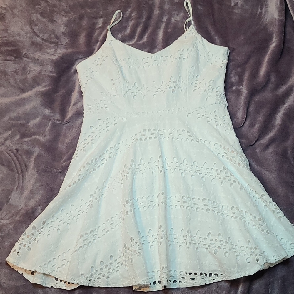 All White Patterned Dress